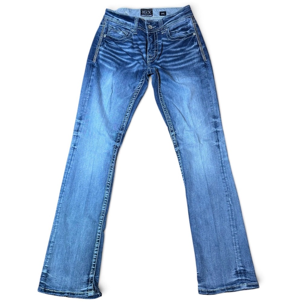 Buckle Black Fit No 3 Women's Jeans 29L Blue Bootcut Stretch Denim - Picture 2 of 8